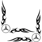 Mercedes Αυτοκόλλητα 90739