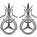 Mercedes Αυτοκόλλητα 90786