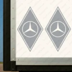 Mercedes Αυτοκόλλητα Φορτηγού 90756 - Ασημί (Σετ 2 Τεμαχίων)