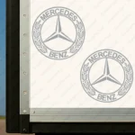Mercedes Αυτοκόλλητα Φορτηγού 90767 - Ασημί (Σετ 2 Τεμαχίων)