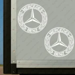 Mercedes Αυτοκόλλητα Φορτηγού 90767 - Λευκά (Σετ 2 Τεμαχίων)