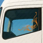 Daf Αυτοκόλλητα Παραθύρων Φορτηγού 90616 - Πορτοκαλί (Σετ 2 Τεμαχίων)
