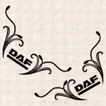 Daf Αυτοκόλλητα Παραθύρων Φορτηγού 90618 - Λεπτομέρεια Σχεδίου