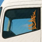 Daf Αυτοκόλλητα Παραθύρων Φορτηγού 90625 - Πορτοκαλί (Σετ 2 Τεμαχίων)