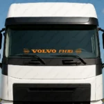Volvo Αυτοκόλλητο Παρμπρίζ Φορτηγού 90436-1 - Πορτοκαλί